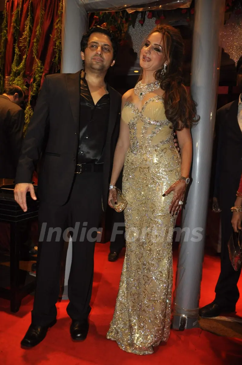 Fardeen Khan''s sister Laila Khan''s wedding reception to Frahan Furniturewala at Taj Land''s End