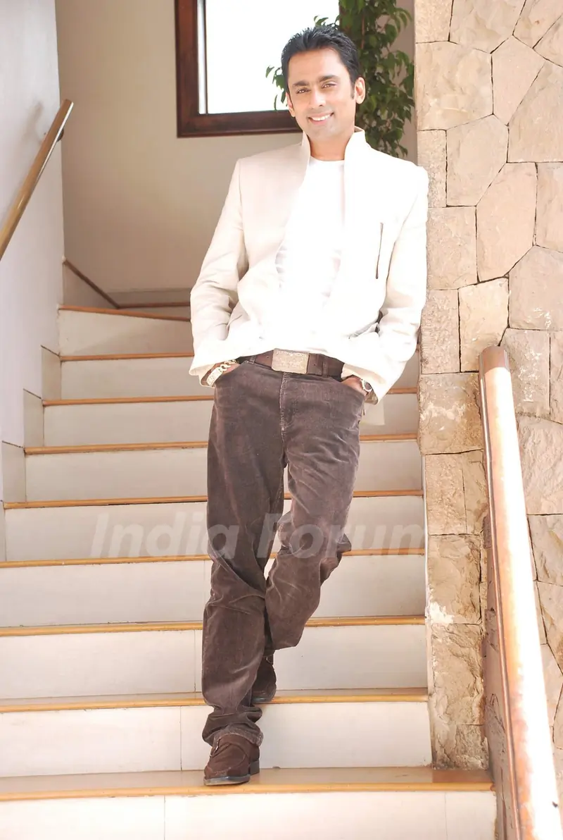 TV actor Anuj Saxsena at the photo shoot of his upcoming film "Chase" in Blue Waters