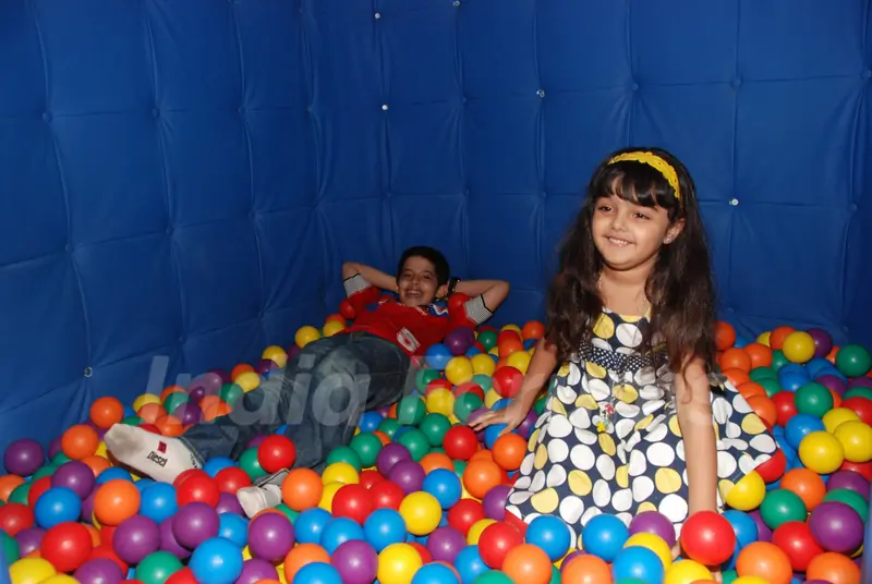 Darsheel Safary and Ziyah Vastani from Bumm Bumm Bole stars at R Mall at Ghatkopar