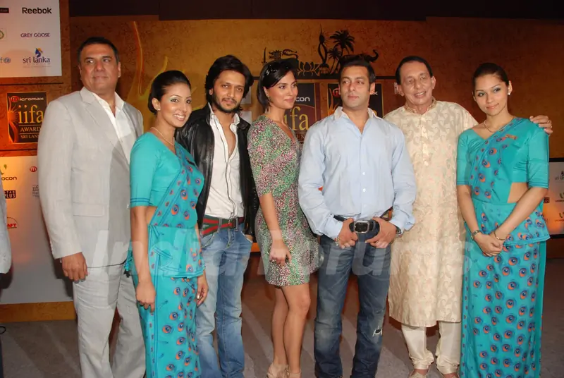Salman Khan, Lara Dutta, Ritesh Deshmukh and Boman Irani grace IIFA initiative media meet in Grand Hyatt, Mumbai on Wednesday afternoon