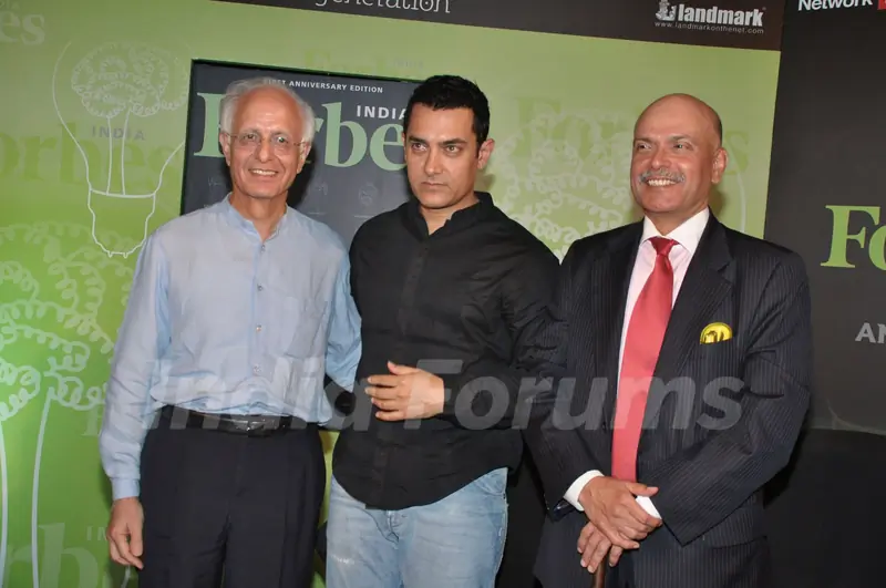 Aamir Khan unveils Forbes India 1st anniversary special magazine at Landmark, Mumbai