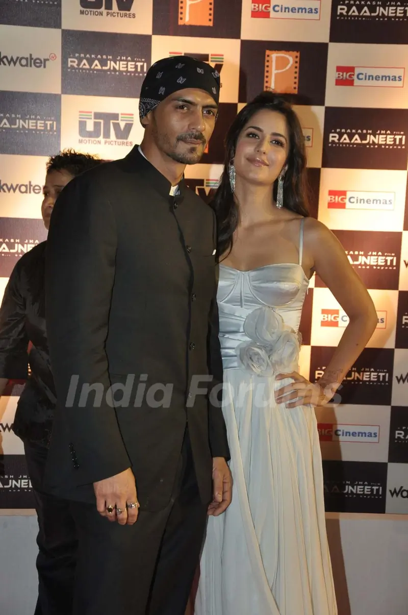 Arjun Rampal and Katrina Kaif at ''Raajneeti'' premiere at IMAX