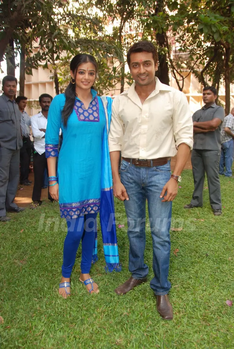 Suriya at Priyamani birthday bash on the sets of Rakta Charitra at Mehboob Studio, Mumbai