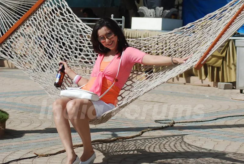 Guest at Fosters brunch at Sea Princess