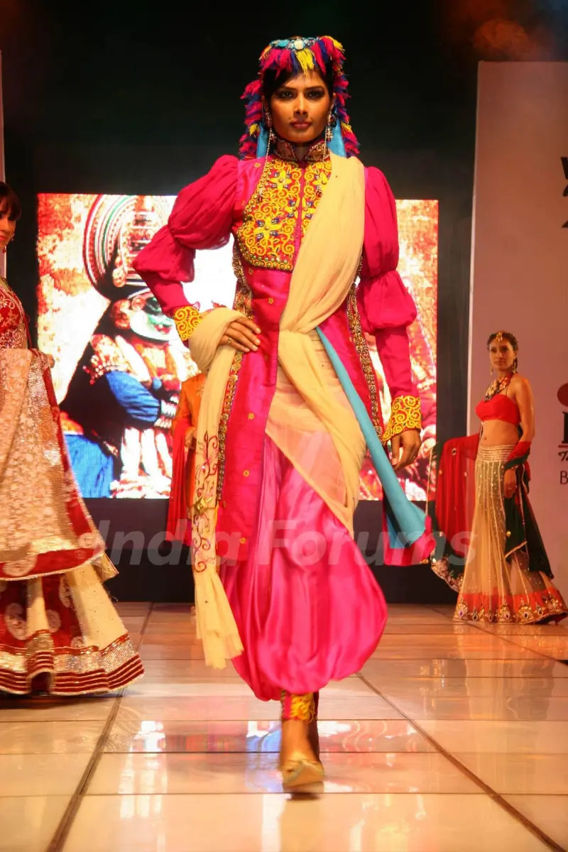 Top model on the ramp for Vibrance Fashion show at St Andrews