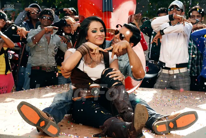 Akshay Kumar with Trisha in a song