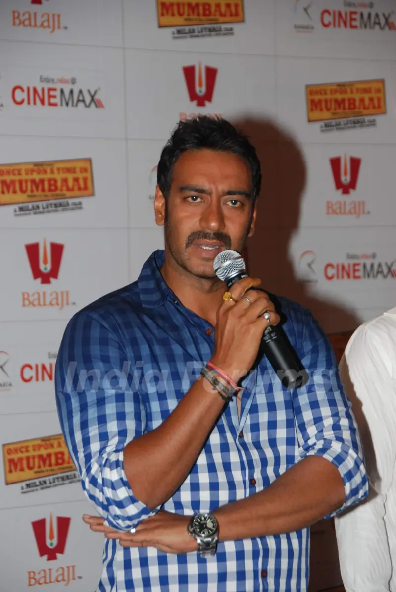 Ajay Devgan at Once upon a time in Mumbai promotional event at Cinemax