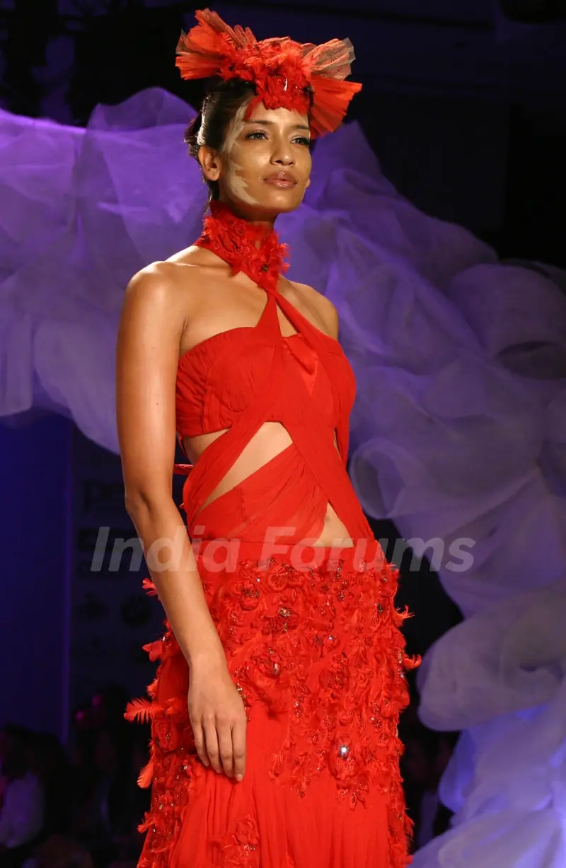 A Model showcasing a creation by designer Gaurav Gupta at the Delhi Couture Week 2010, in New Delhi on Wednesday