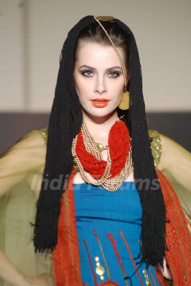 Model walks the ramp for WLC Chimera show at Hyatt Regency