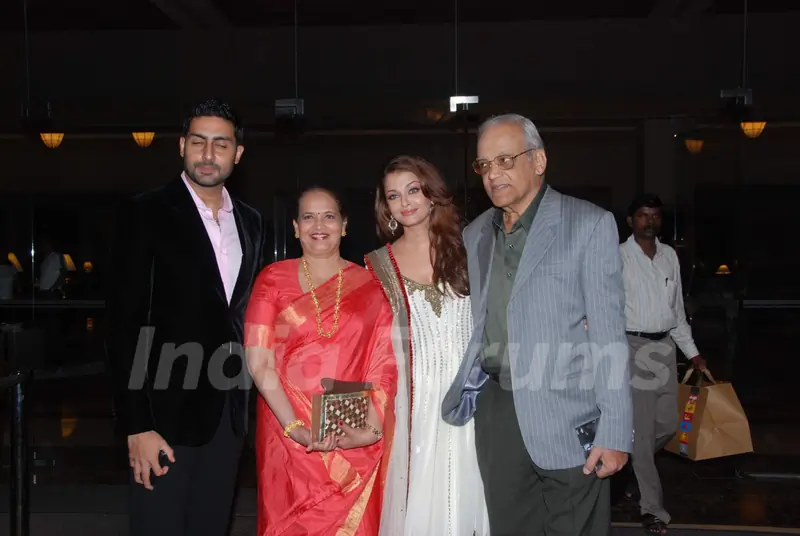 Abhishek and Aishwarya Rai Bachchan at Robot music launch at JW Marriott