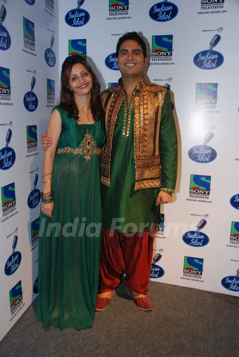 Sreeram Chandra one of the finalist on the sets of Indian Idol at Filmistan