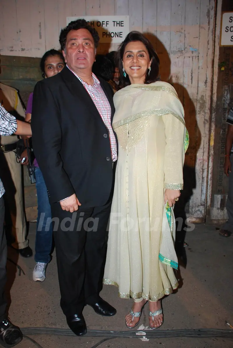 Rishi and Neetu on the sets of Star Plus Chotte Ustad at Mehboob