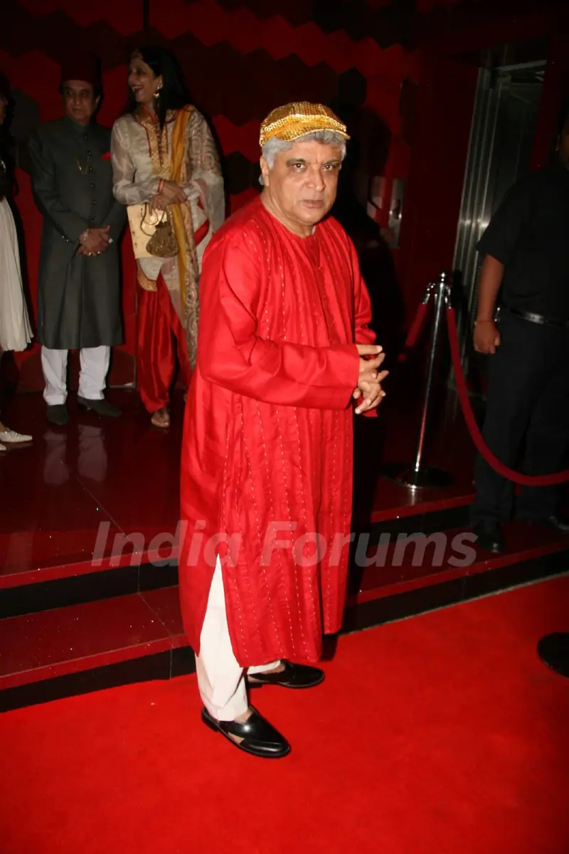 Javed Akhtar at Shabana Azmi birthday bash at Juhu