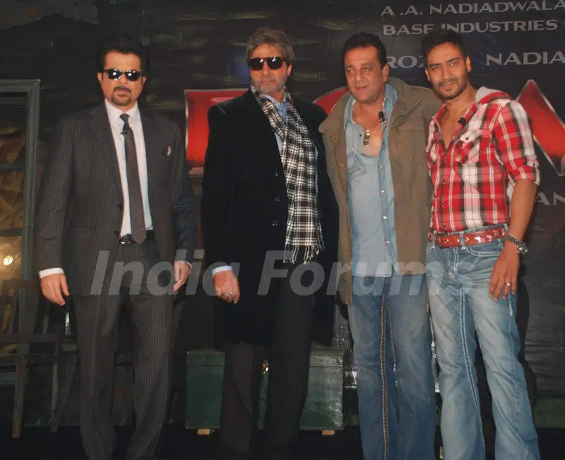 Amitabh Bachchan, Sanjay Dutt, Anil Kapoor and Ajay Devgn at the mahurat of film Power at JW Marriott