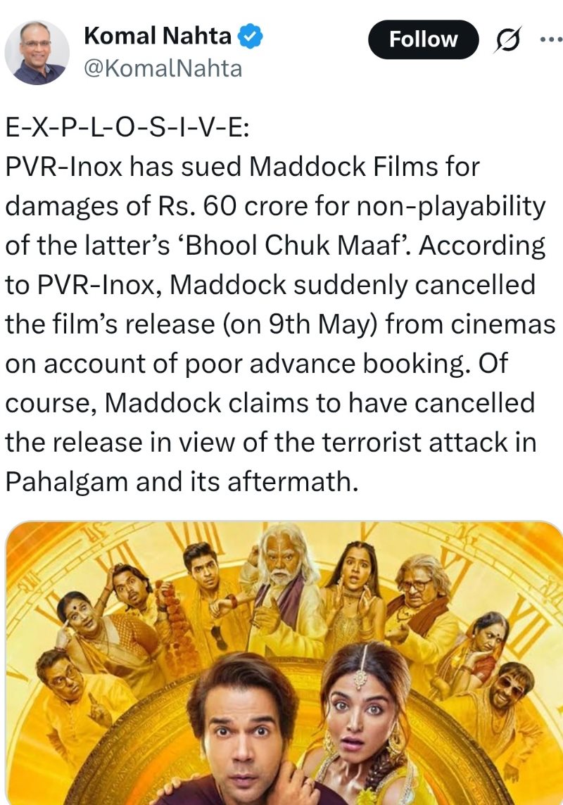 PVR sues Maddock