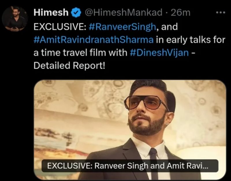 Ranveer's new time travel movie