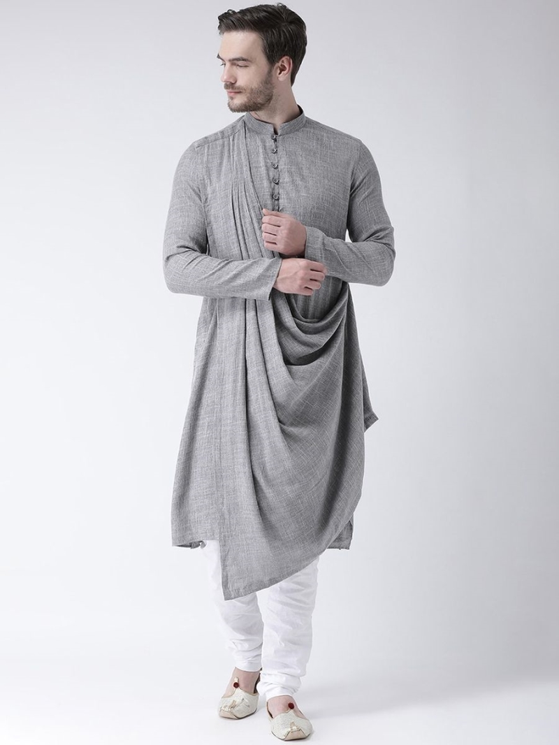 DEYANN-Men-Grey-White-Solid-Kurta-with-Churidar-1.jpg