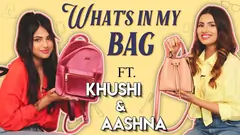 What's In My Bag Ft. Aashna Hegde And Khushi Hegde (Swapped) | Bag Secrets Revealed Thumbnail