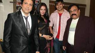 Govinda, Vivek Oberoi and Celina Jaitley at Country Club New Year Party Press Meet