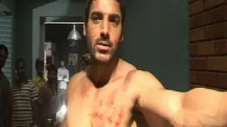 Force - Behind The Set - Shirtless John complains he has a stomach upset Thumbnail