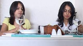 Manasi enjoying Lunch with her friend at White Restaurant