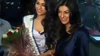 Sushmita Sen Welcomes Himangini Singh Yadu, Miss Asia Pacific World 2012 Thumbnail