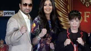 Shilpa Shetty and Mary Kom at SFL (Super Fight League) Press Meet