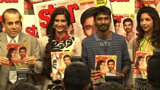 Sonam and Dhanush at the launch of Magna Star Week's latest issue Thumbnail