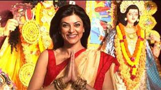 Sushmita Sen at a Durga Puja pandal in Mumbai