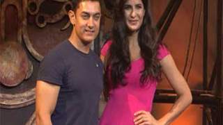 Aamir Khan and Katrina Kaif at the launch of Dhoom 3 title song Dhoom machale..