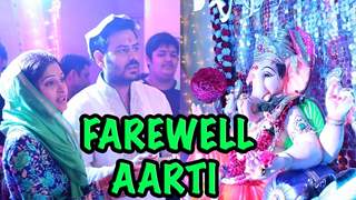 Shefali Sharma and Varun Sethi perform farewell aarti for Bappa