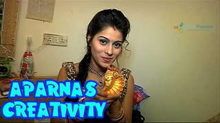 Aparna Dixit paints Diyas for Diwali