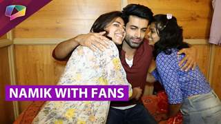 Namik Paul met his crazy fans on set with IndiaForums