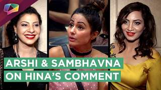 Arshi Khan Talks About Hina Khan’s Comment On Her Clothes | Sambhavna Supports Arshi | Exclusive thumbnail