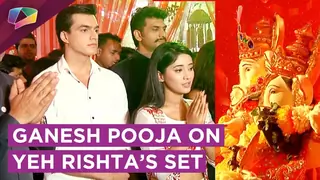 Shivangi Joshi, Mohsin Khan And Team Yeh Rishta’s Ganpati Celebrations On Set Thumbnail