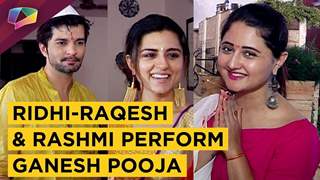 Raqesh Bapat-Ridhi Dogra And Rashmi Desai Perform Ganesh Pooja