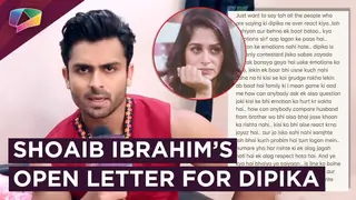 Shoaib Ibrahim’s OPEN LETTER On Dipika & Romil’s Fight In Bigg Boss 12 Thumbnail