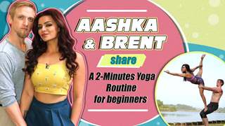 Aashka Goradia and Brent Goble share a 2-Minutes Yoga Routine On International Yoga Day
