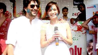 Television Celebs At Holi Party And Dia and Arshad promote 'Hum Tum Aur Ghost' at Zoom's Holi party